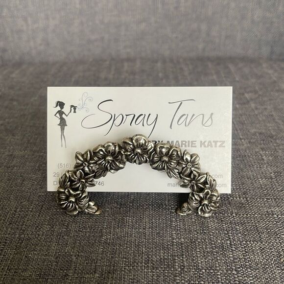 Floral Business Card Holder (new in box) - Picture 1 of 3